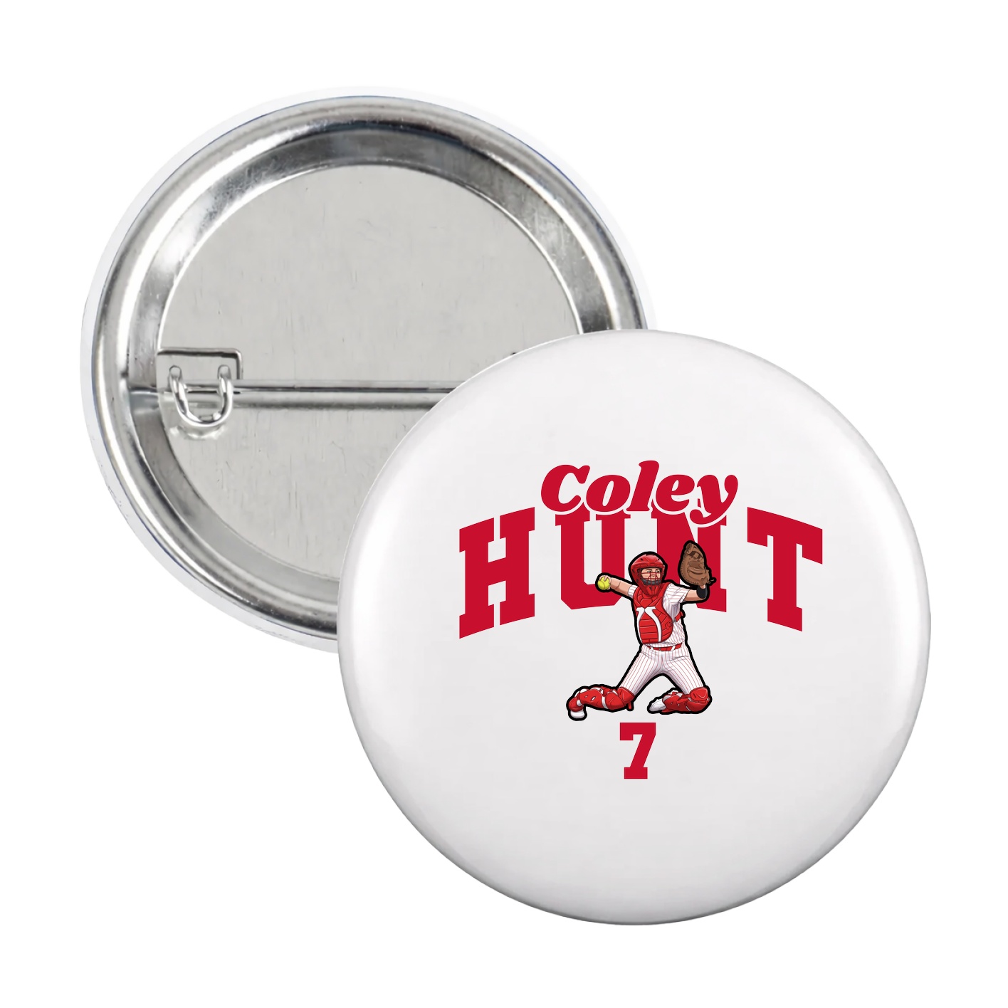 Game Day Button — Signature Arch in White