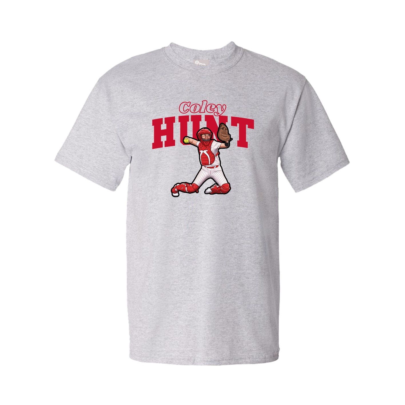 Youth Tee — Name Arch in Grey