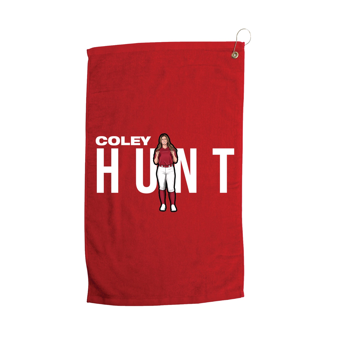 Golf Towel — Player Name in Red
