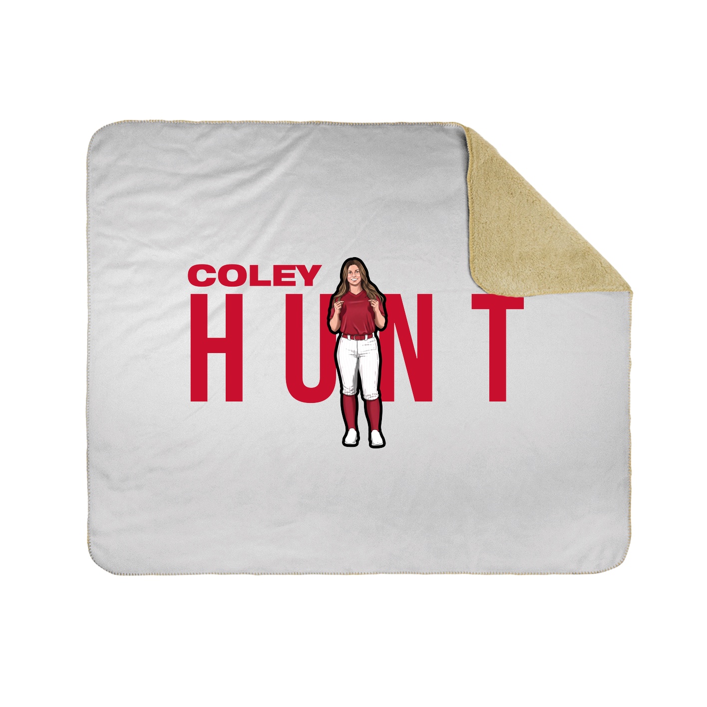 Throw Blanket — Player Name in White