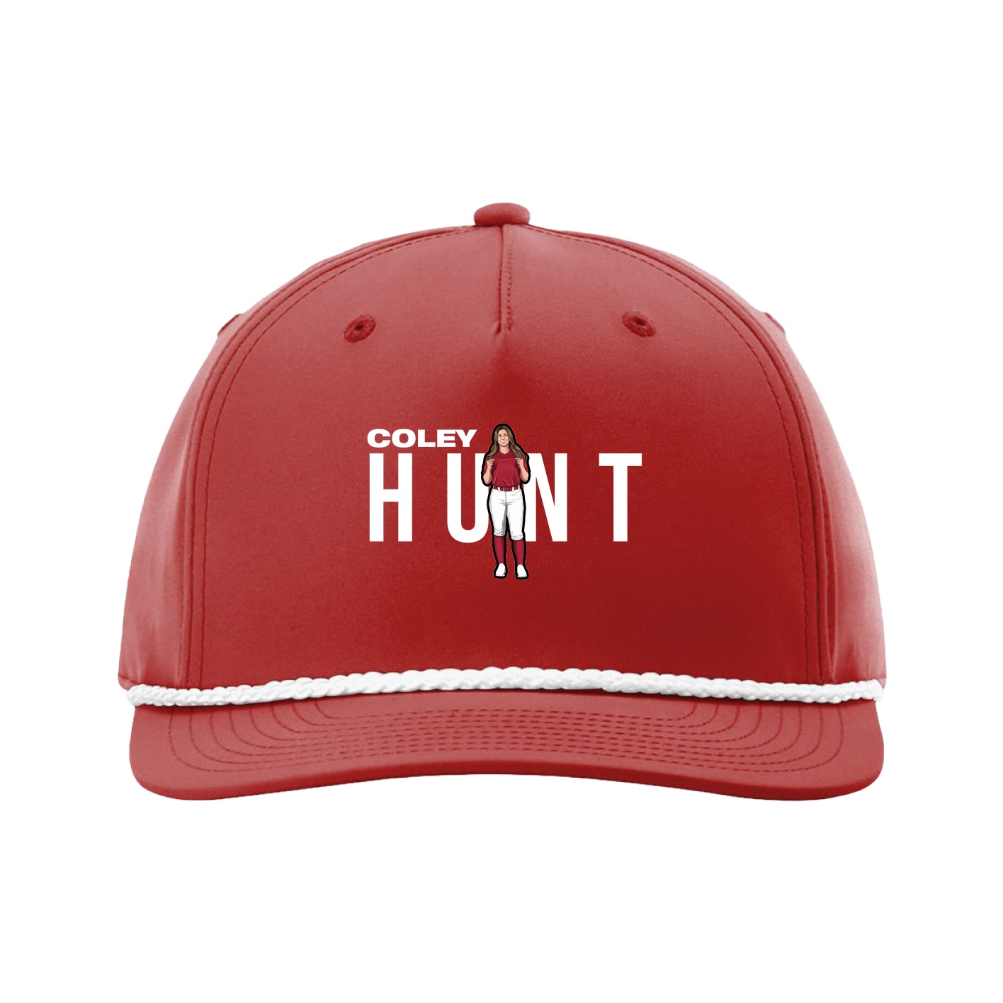 Five-Panel Classic Rope Cap — Player Name in Red