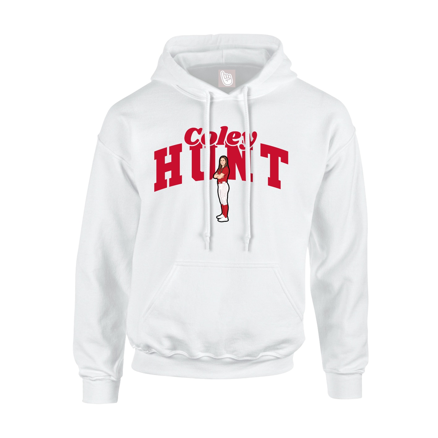 Hoodie — Signature Arch in White