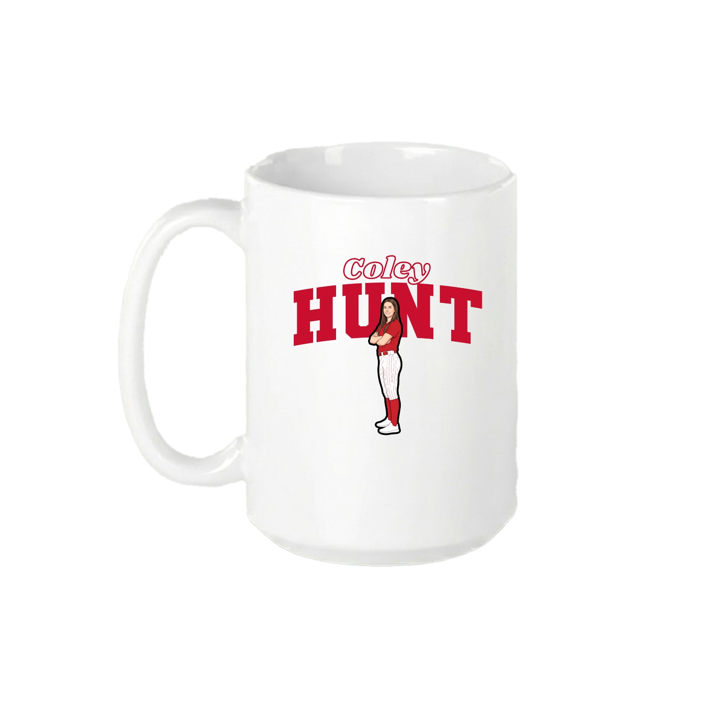 15oz Coffee Mug — Name Arch in White