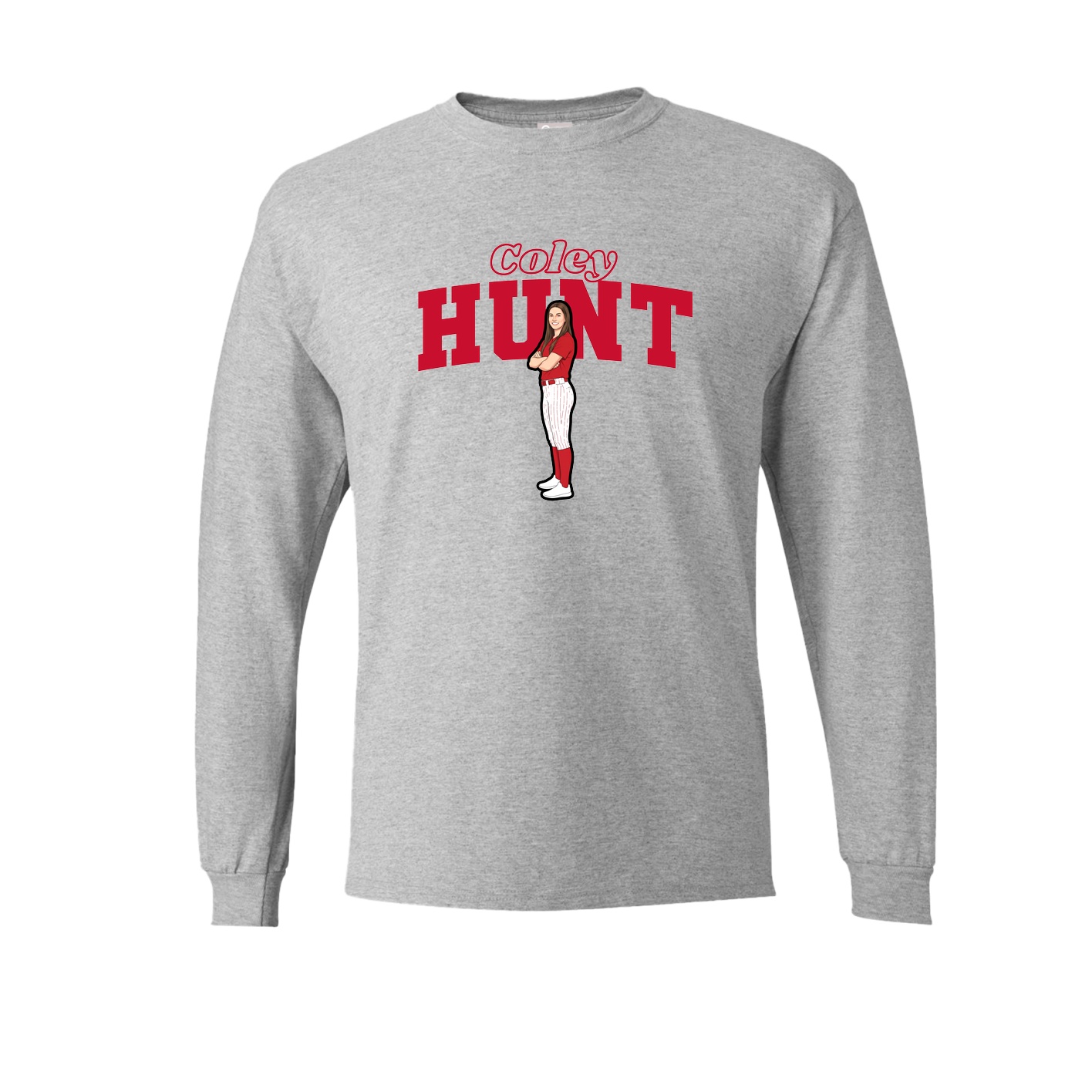 Long Sleeve Tee — Name Arch in Grey