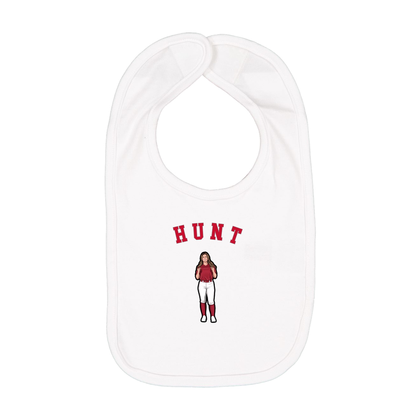 Infant Bib — Shirsey Arch in White