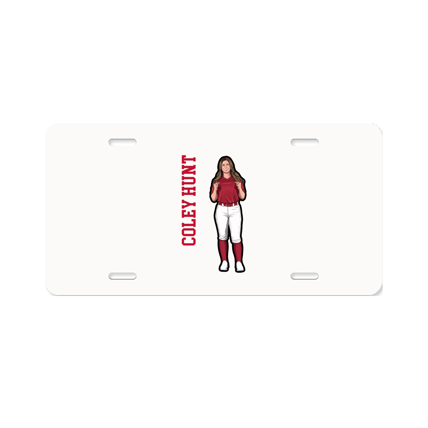 License Plate — Name Vertical in Classic