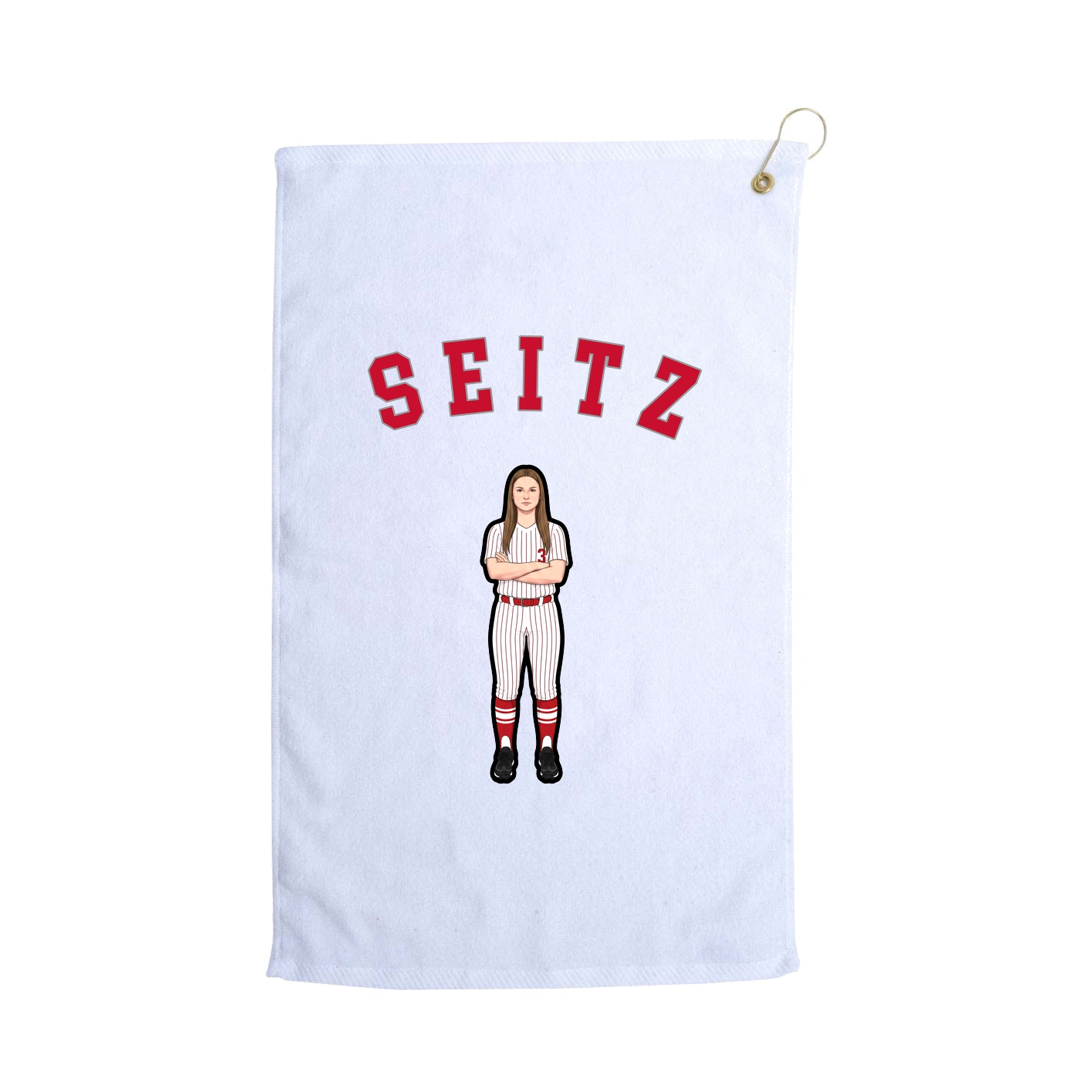 Golf Towel — Shirsey Arch in White