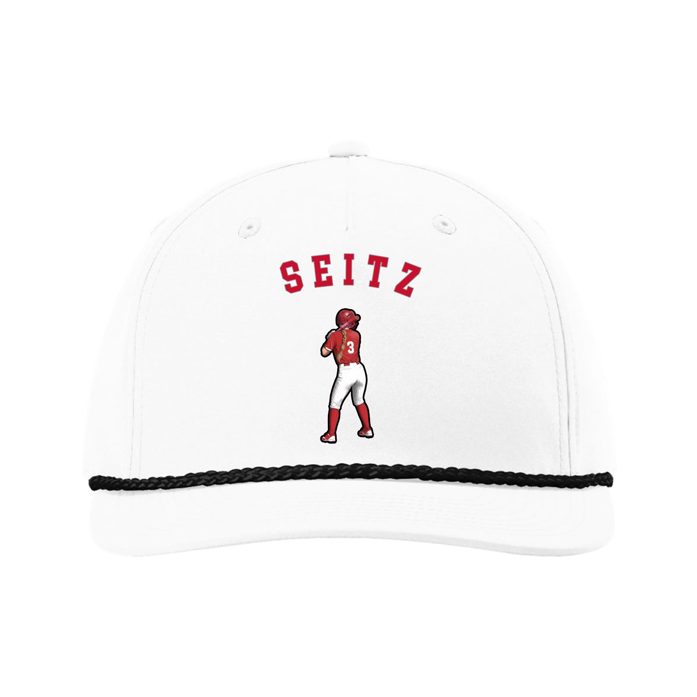 Five-Panel Classic Rope Cap — Shirsey Arch in White