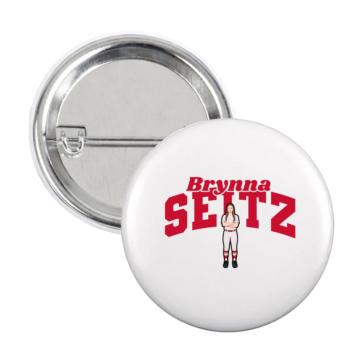Game Day Button — Signature Arch in White