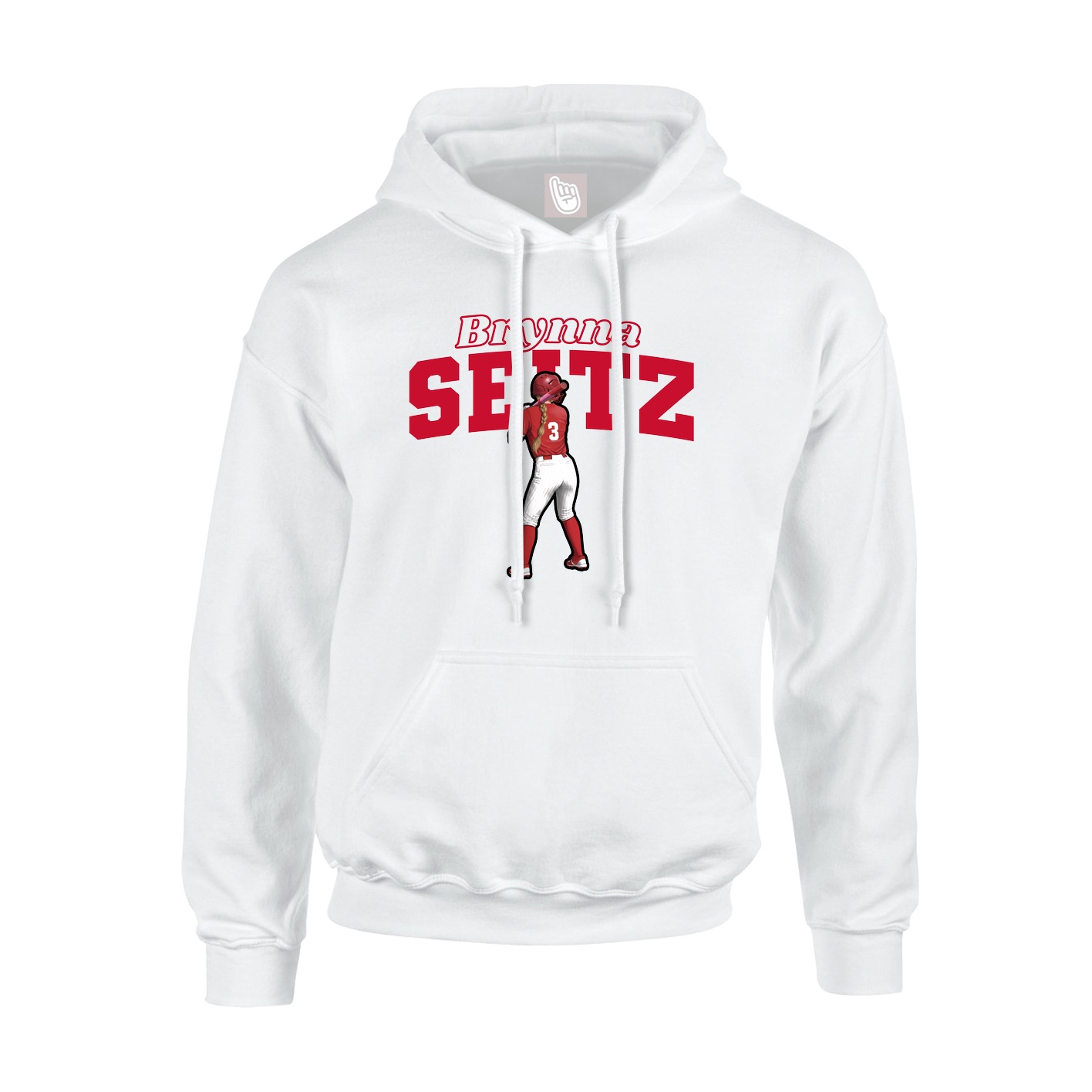 Hoodie — Name Arch in White
