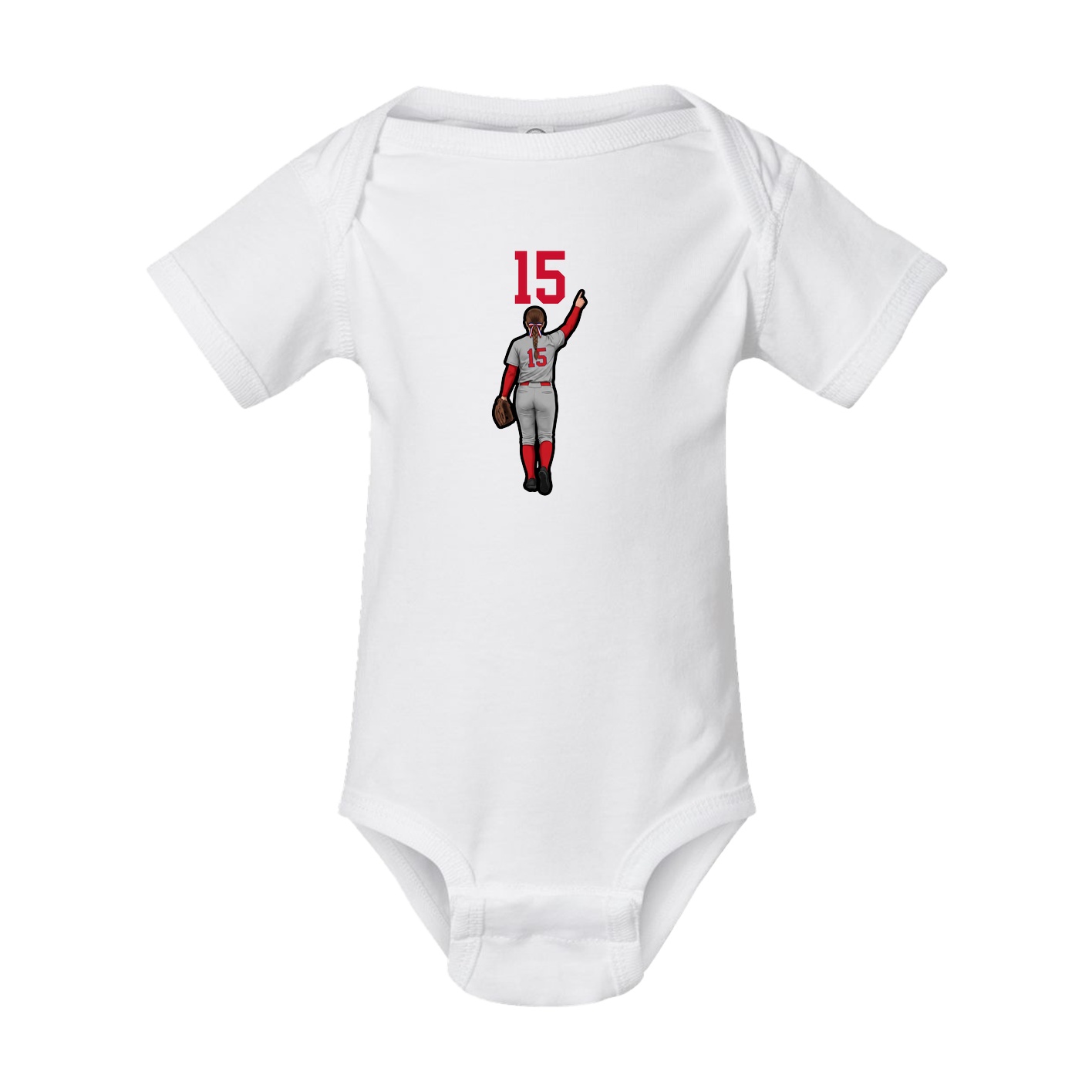 Baby Onesie — Number Top in White