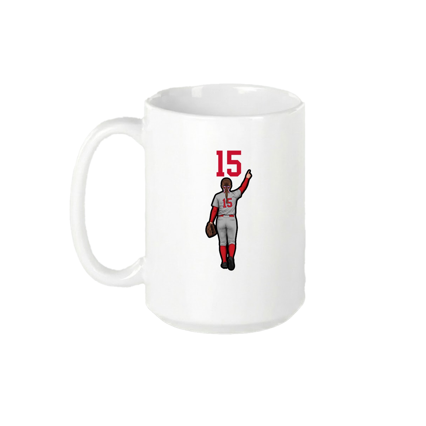 15oz Coffee Mug — Number Top in White