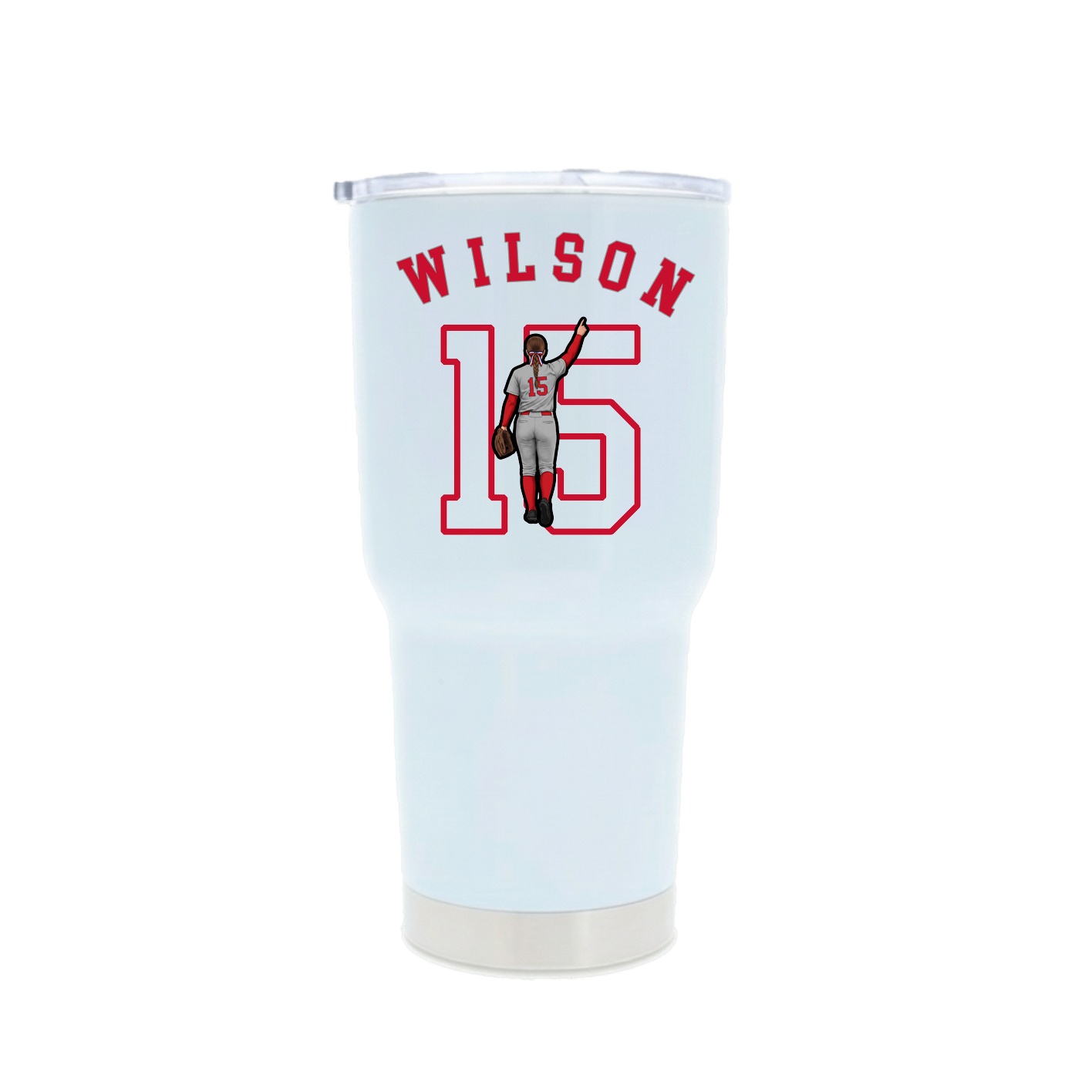 30oz Stainless Steel Tumbler — Shirsey Arch in White