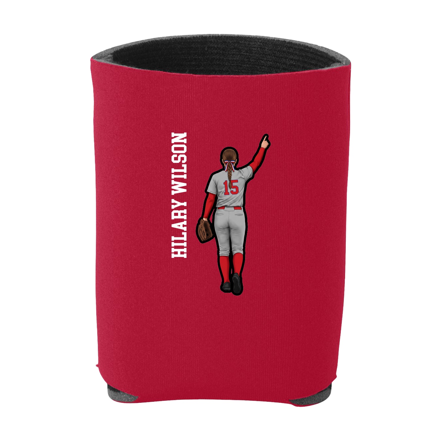 Can Holder — Name Vertical in Red