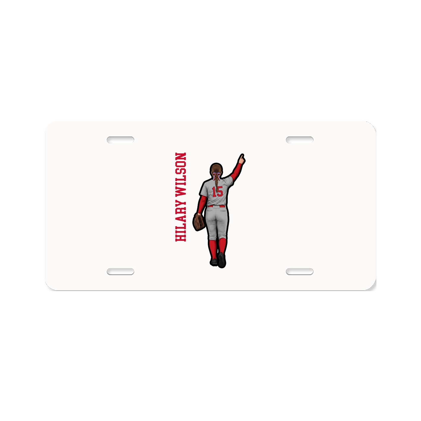 License Plate — Name Vertical in Classic