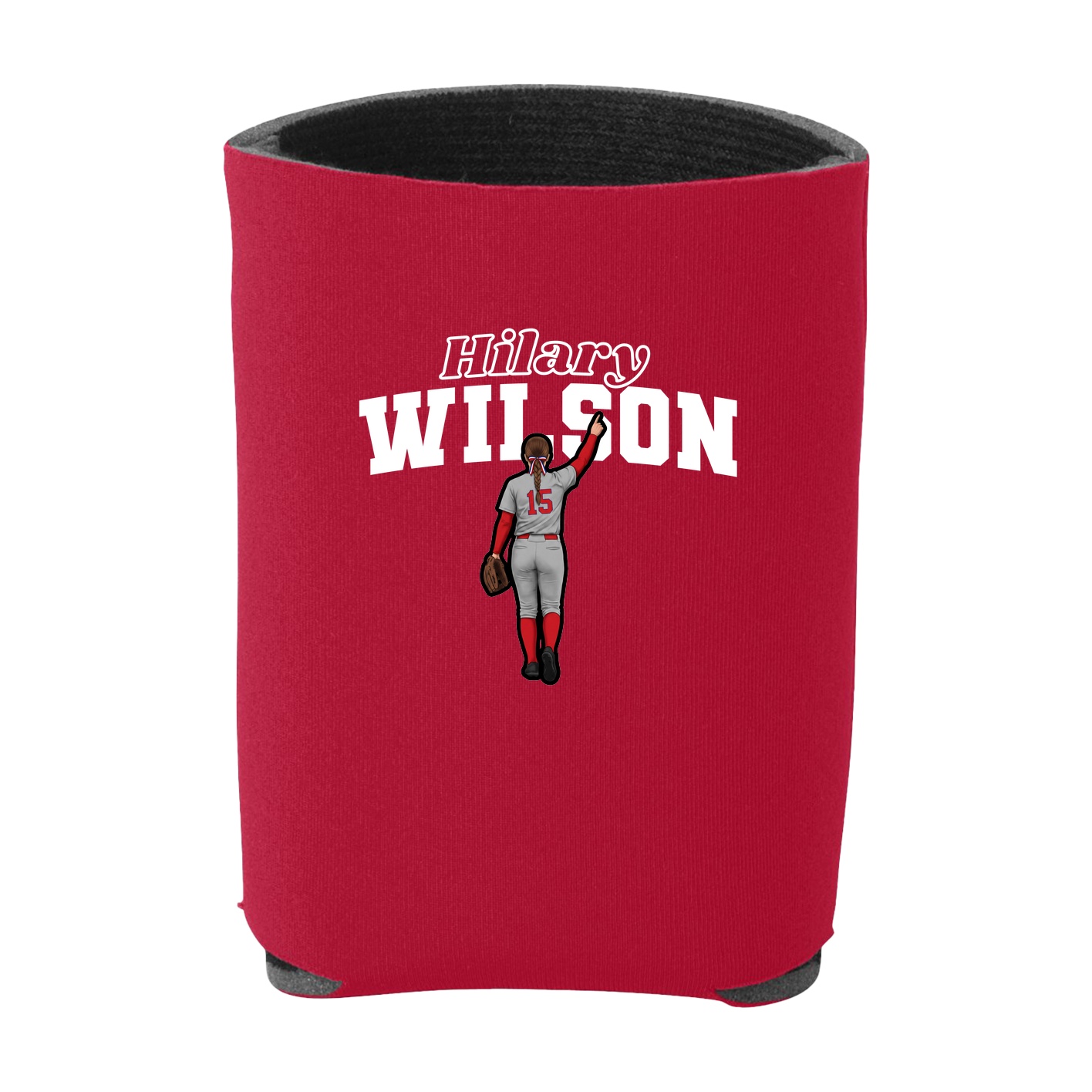 Can Holder — Name Arch in Red