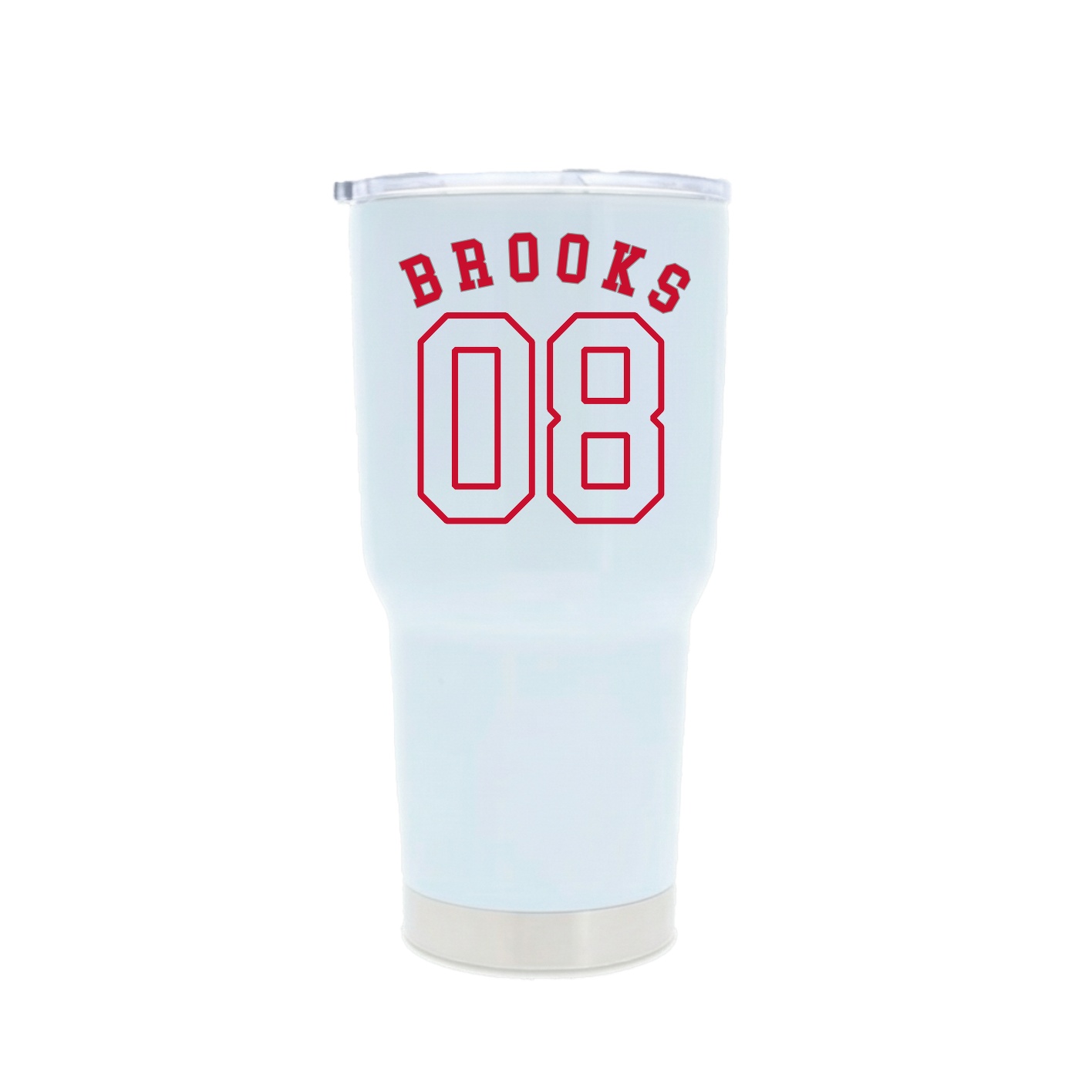 30oz Stainless Steel Tumbler — Shirsey Arch in White