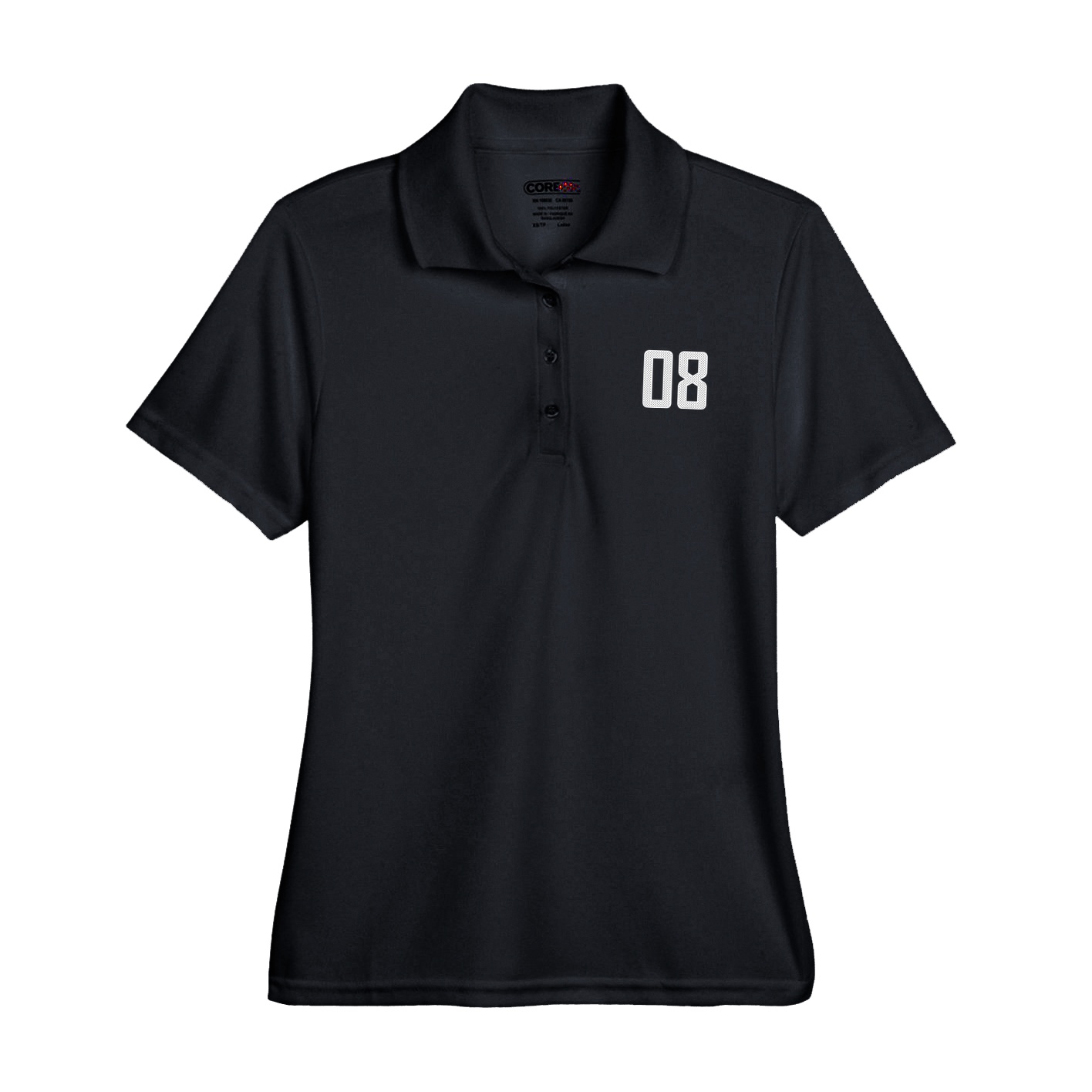 Womens Performance Polo — Front Shirsy in Black