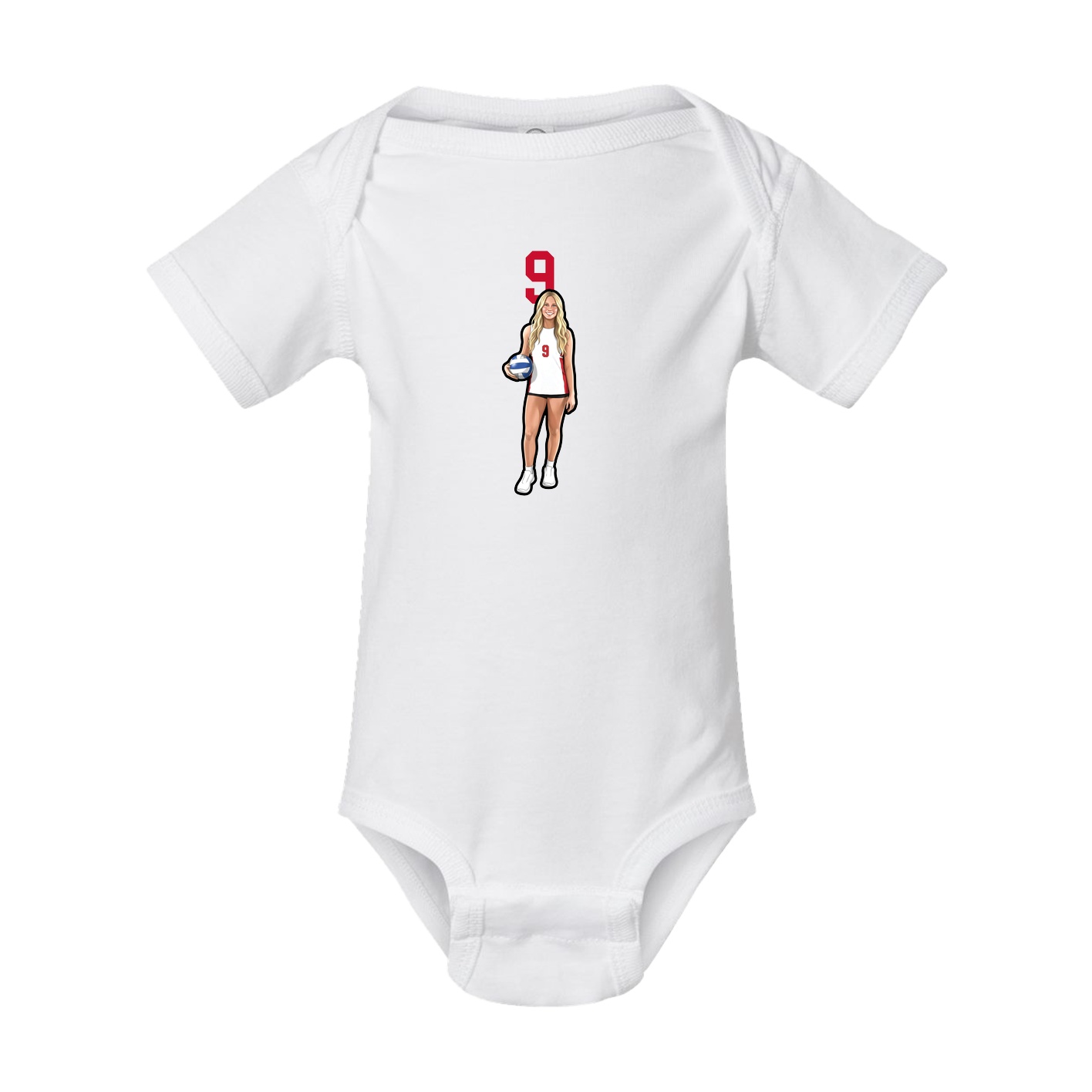 Baby Onesie — Number Top in White