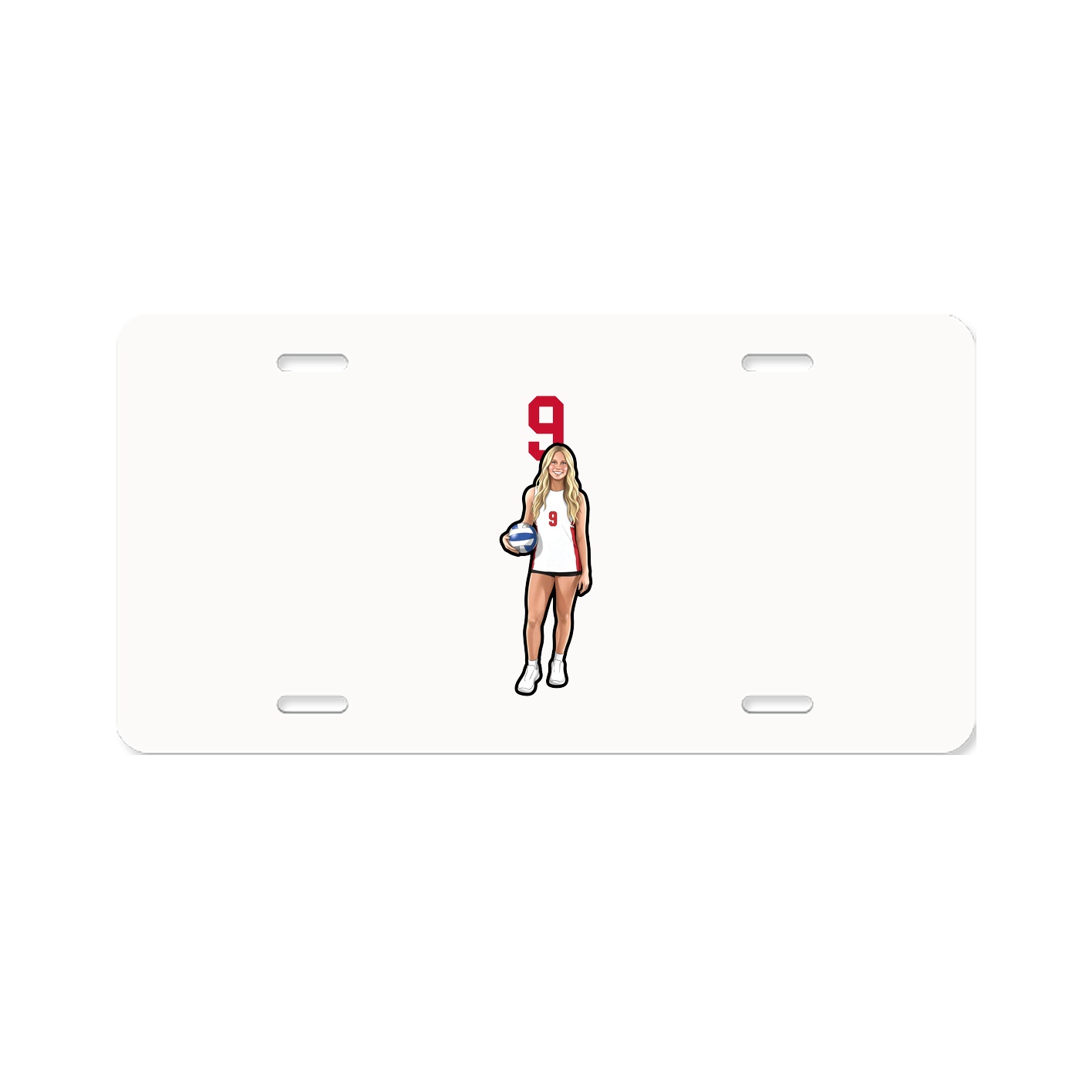 License Plate — Number Top in Classic