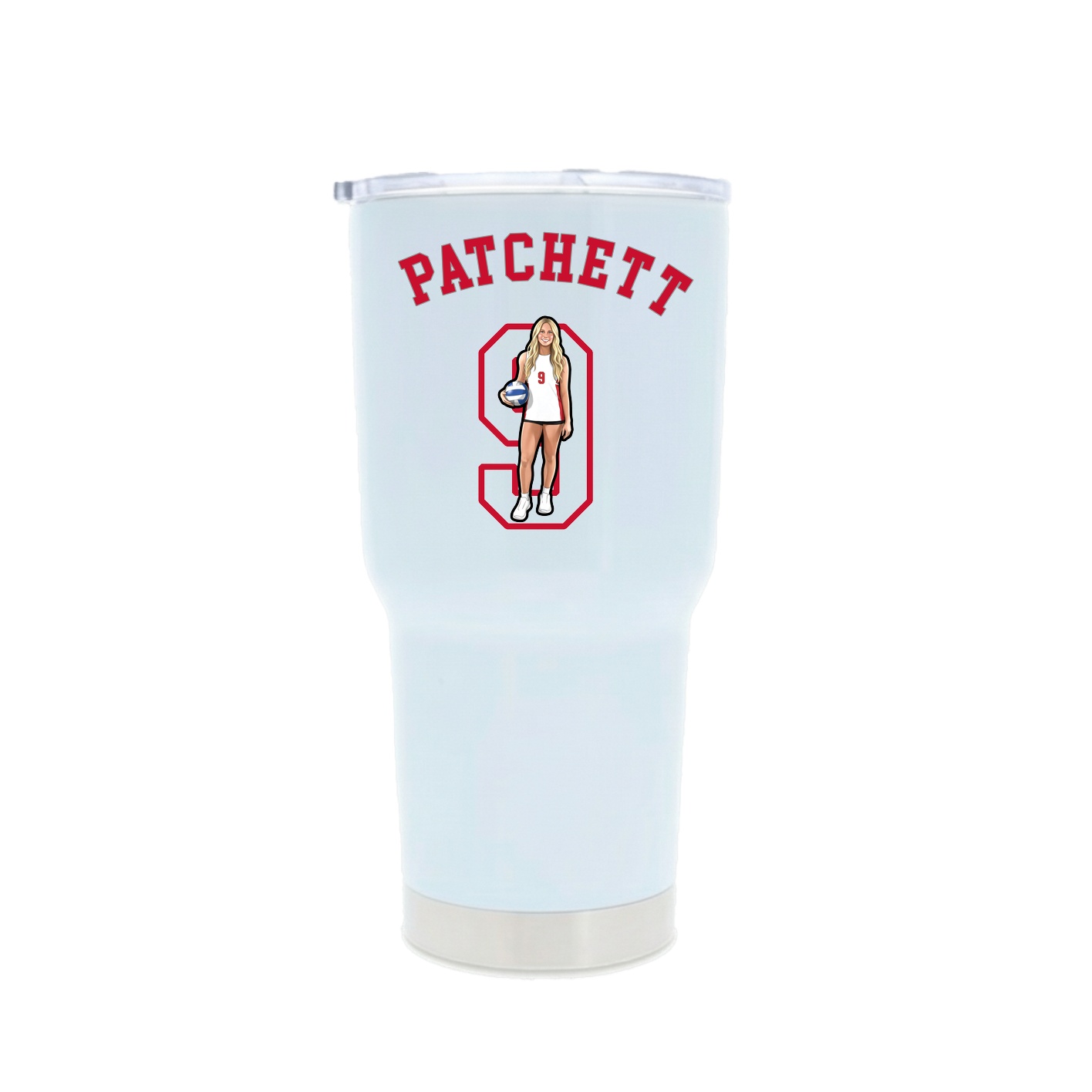 30oz Stainless Steel Tumbler — Shirsey Arch in White