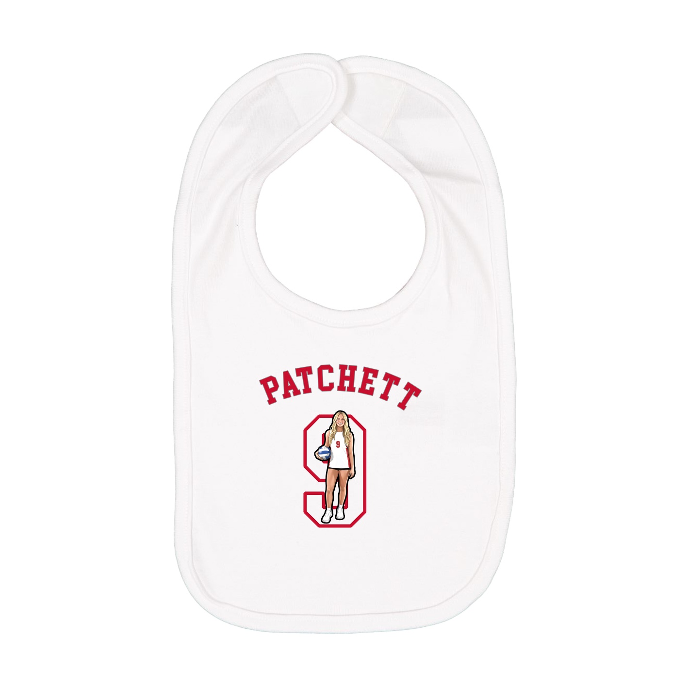 Infant Bib — Shirsey Arch in White