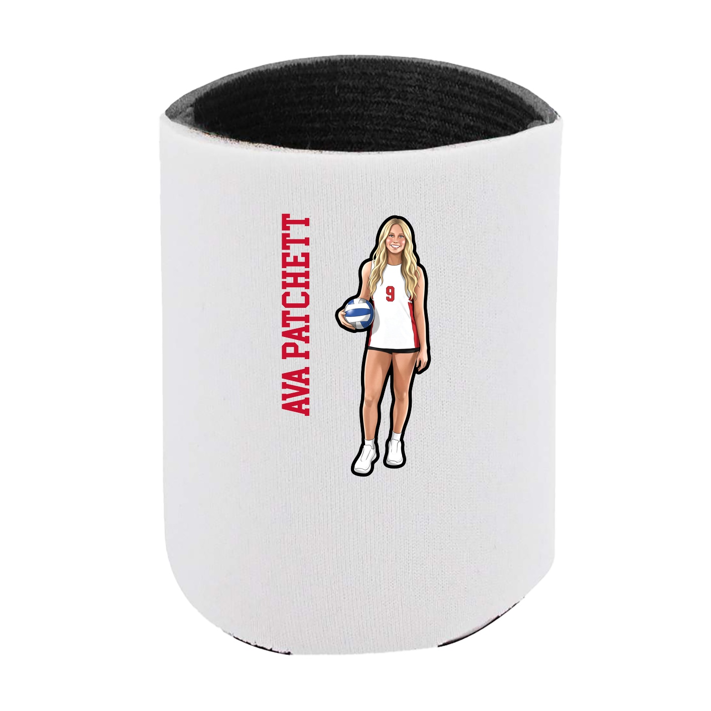 Can Holder — Name Vertical in White