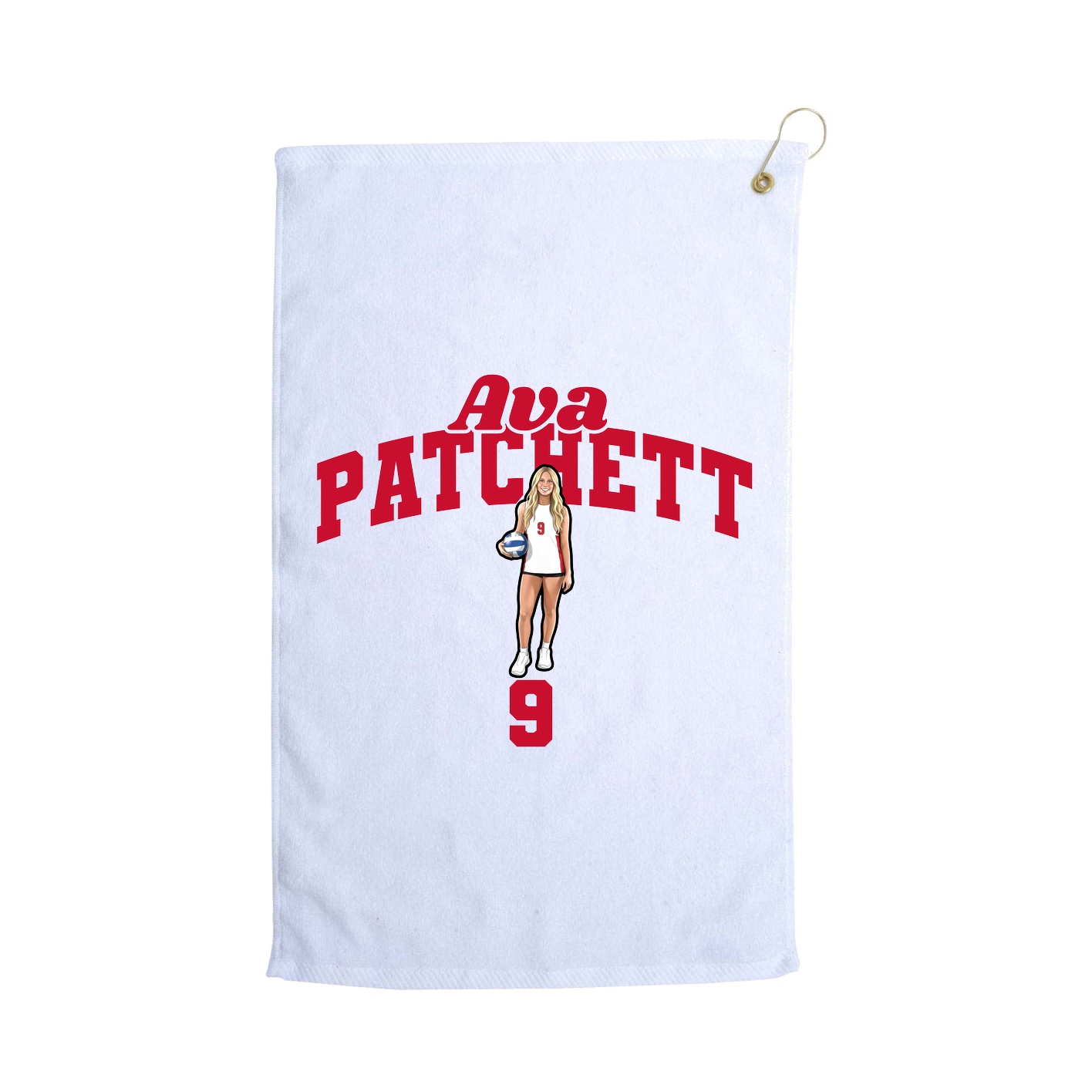 Golf Towel — Signature Arch in White