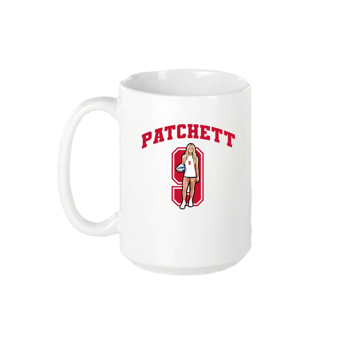 15oz Coffee Mug — Number in White