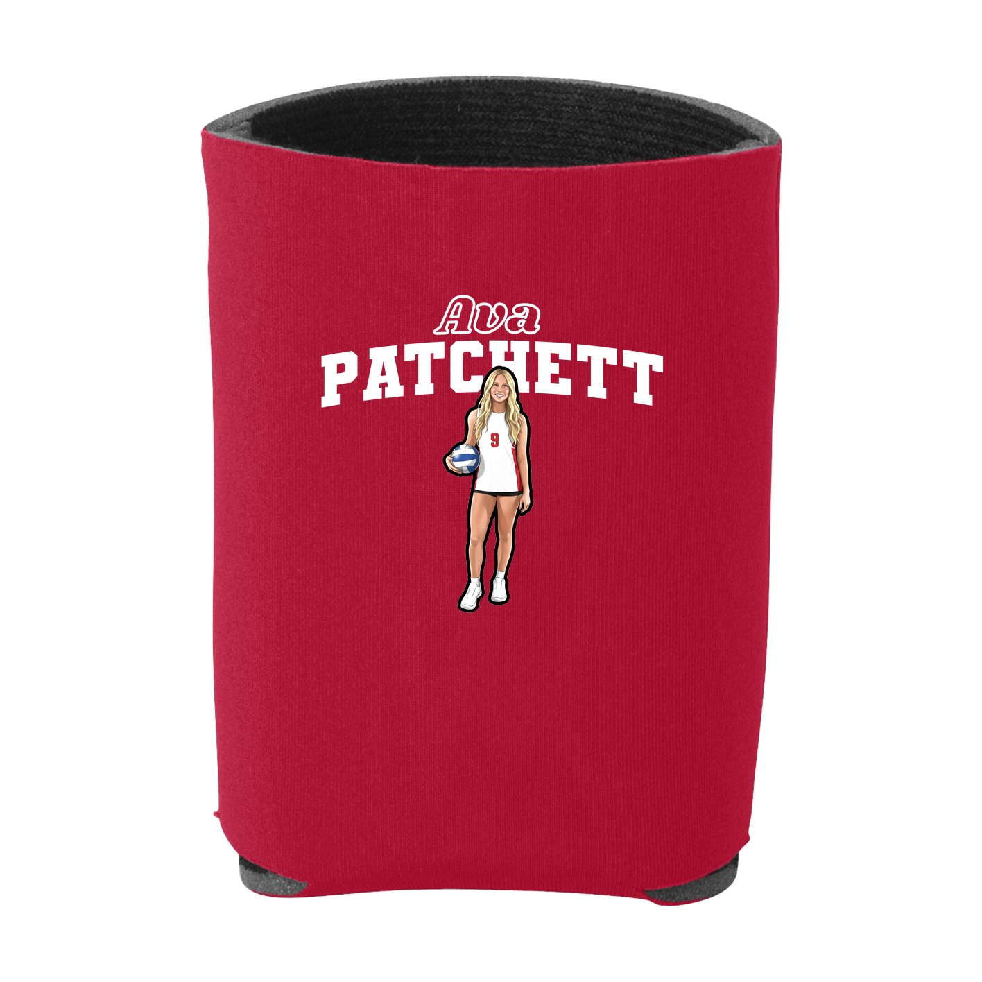 Can Holder — Name Arch in Red