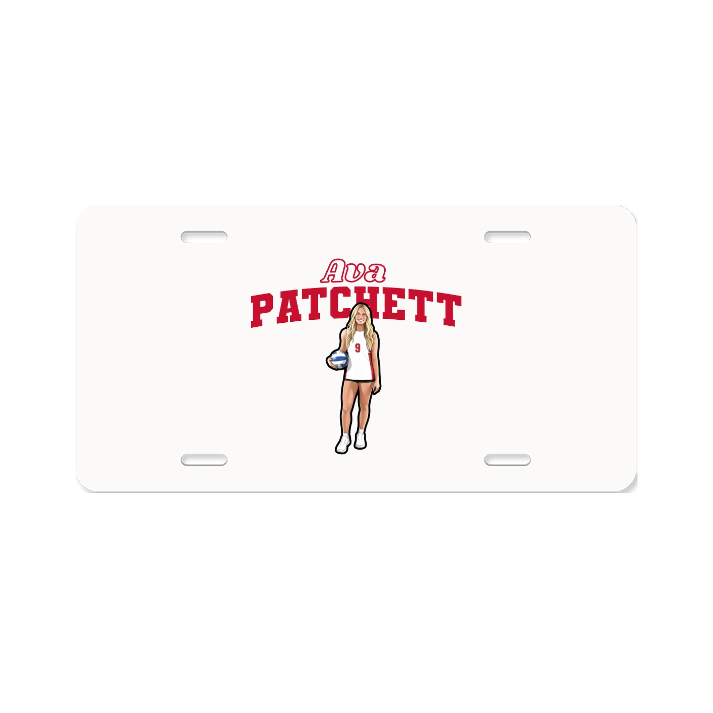 License Plate — Name Arch in Classic