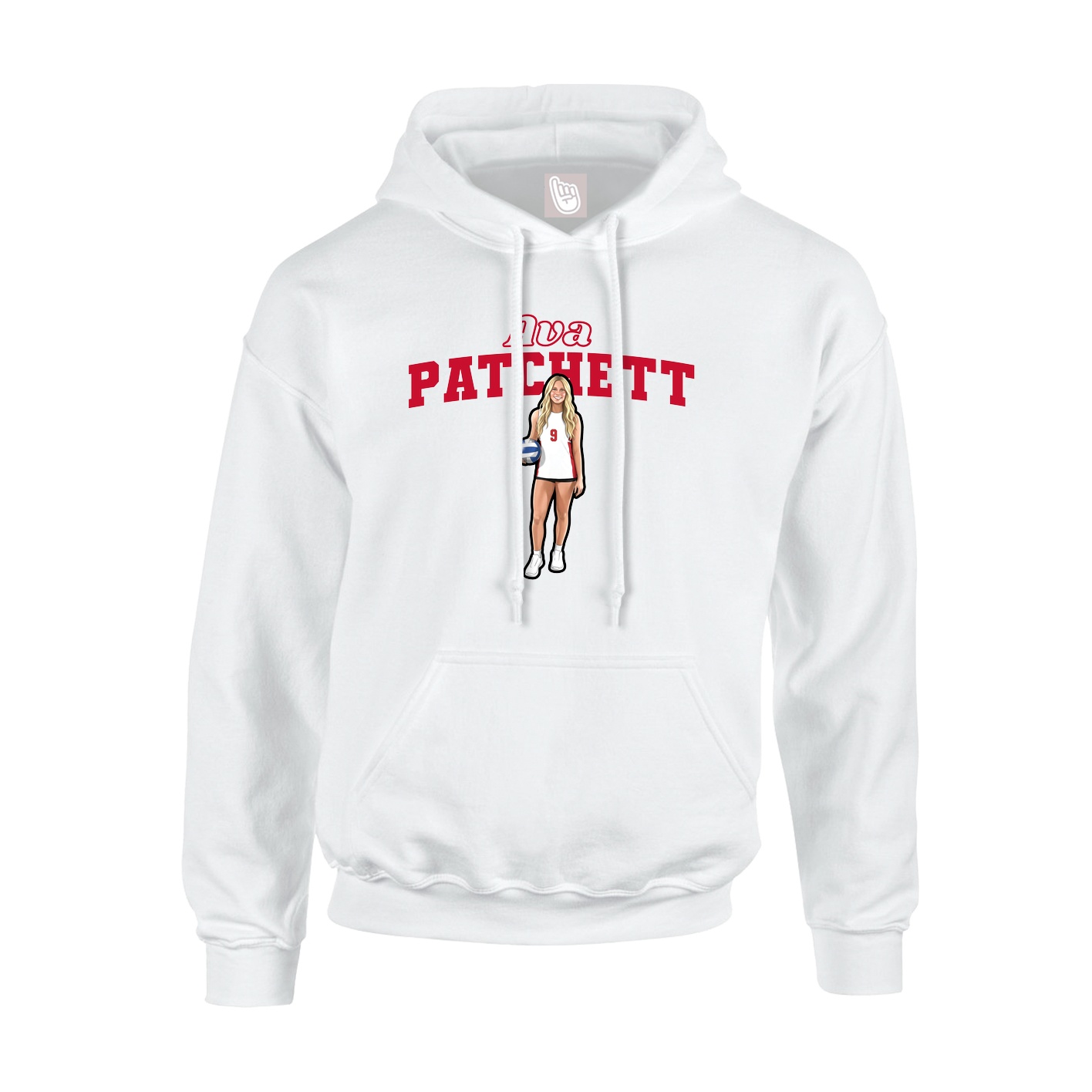 Hoodie — Name Arch in White