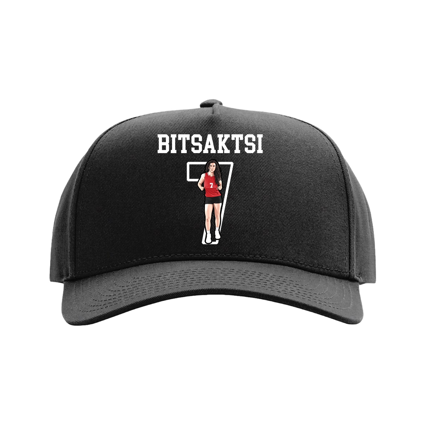 Full Fabric Five-Panel Champ Cap — Shirsey in Black