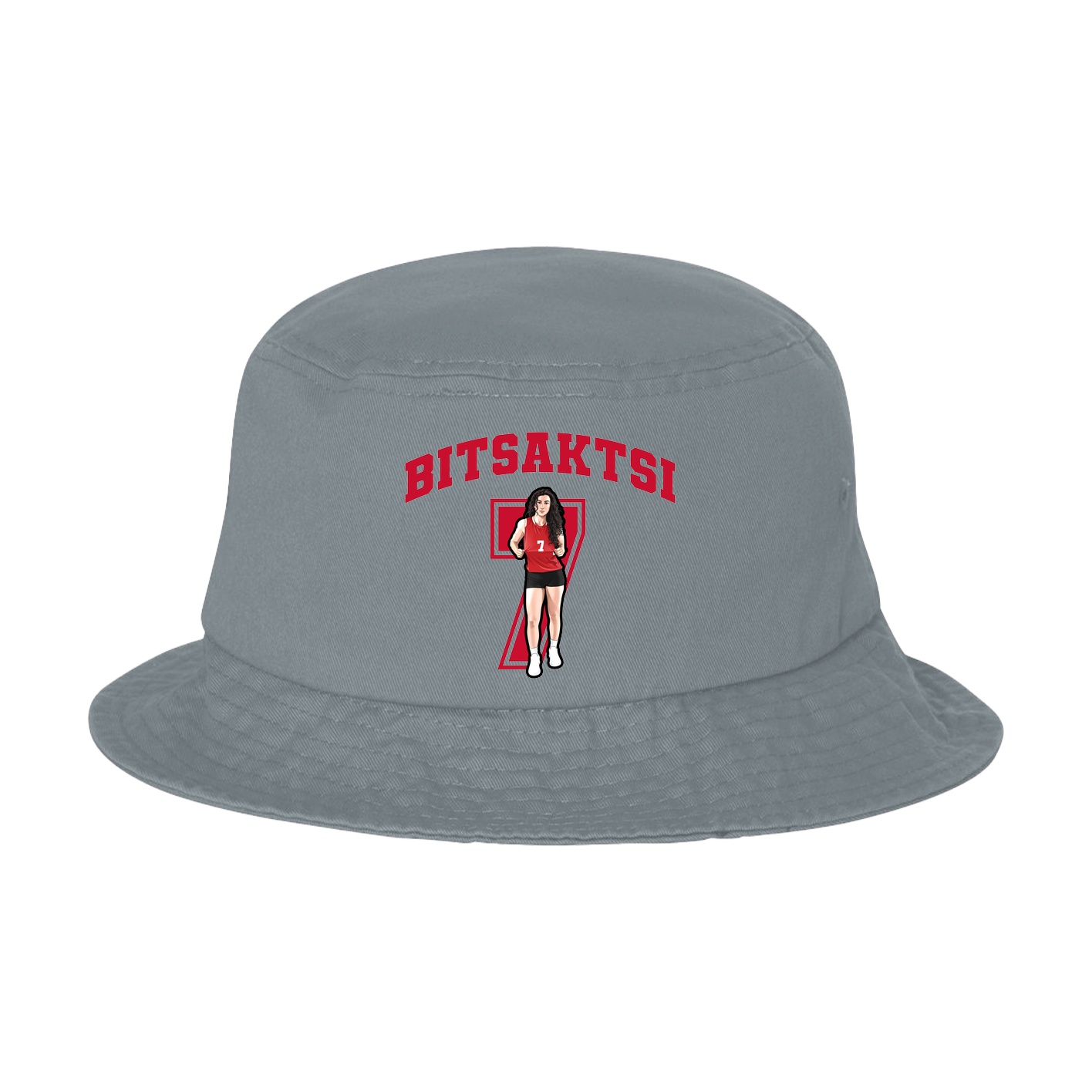 Bucket Cap — Number in Grey