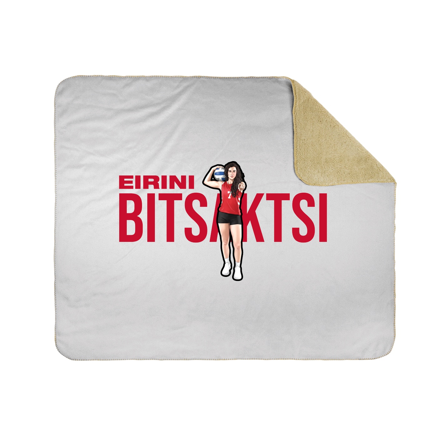 Throw Blanket — Player Name in White
