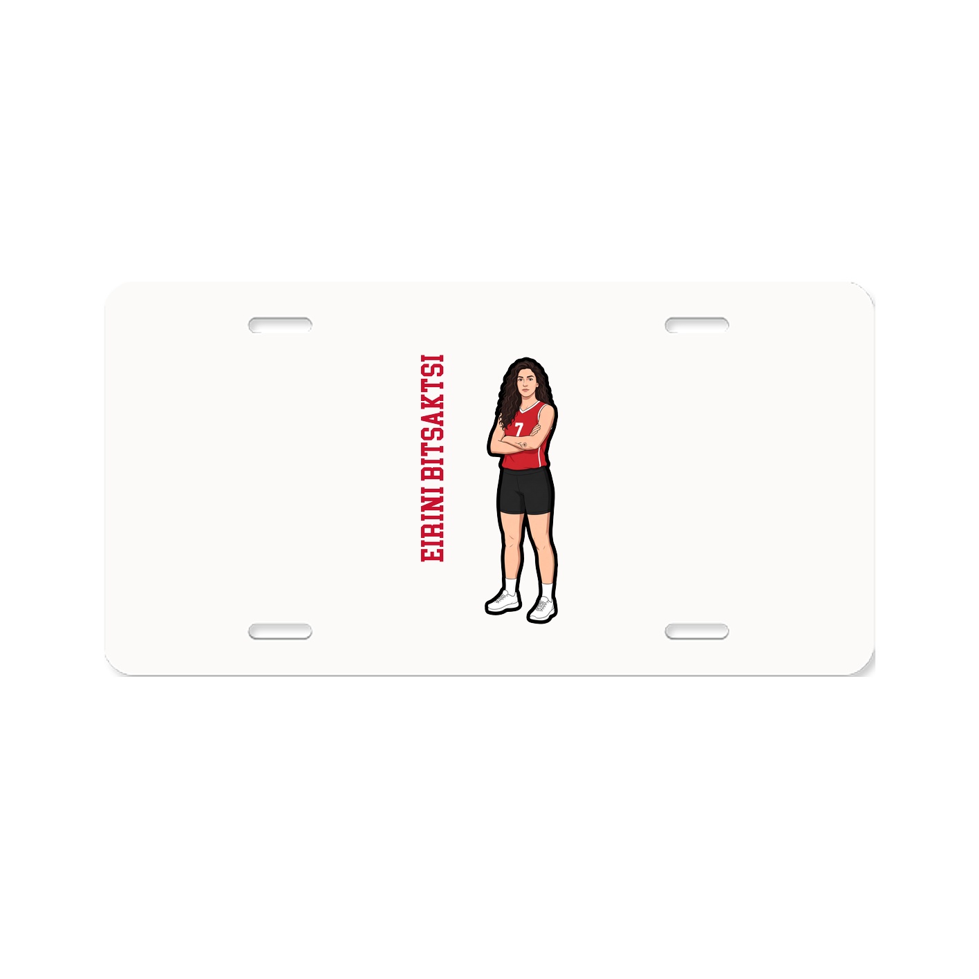 License Plate — Name Vertical in Classic