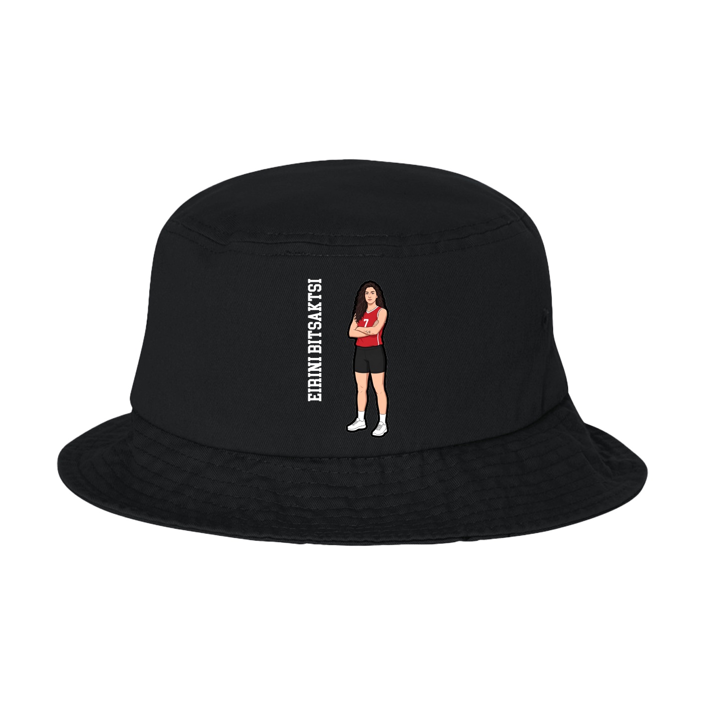 Bucket Cap — Name Vertical in Black
