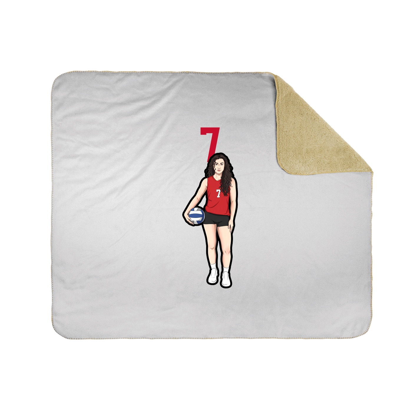 Throw Blanket — Number Top in White