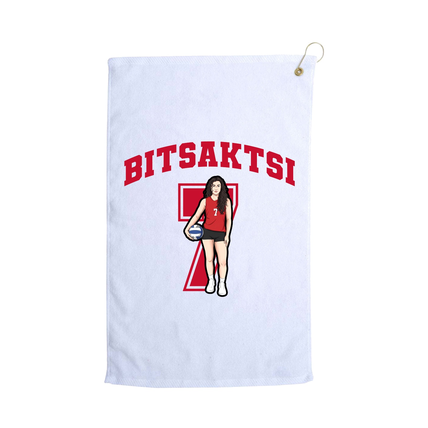 Golf Towel — Number in White