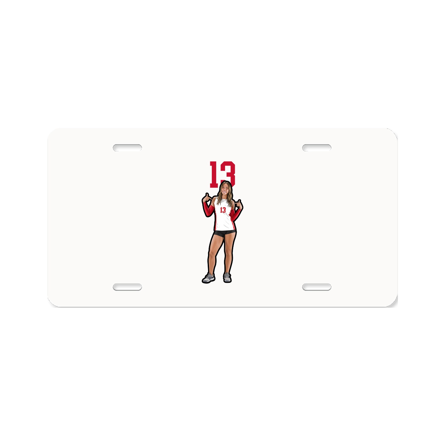 License Plate — Number Top in Classic