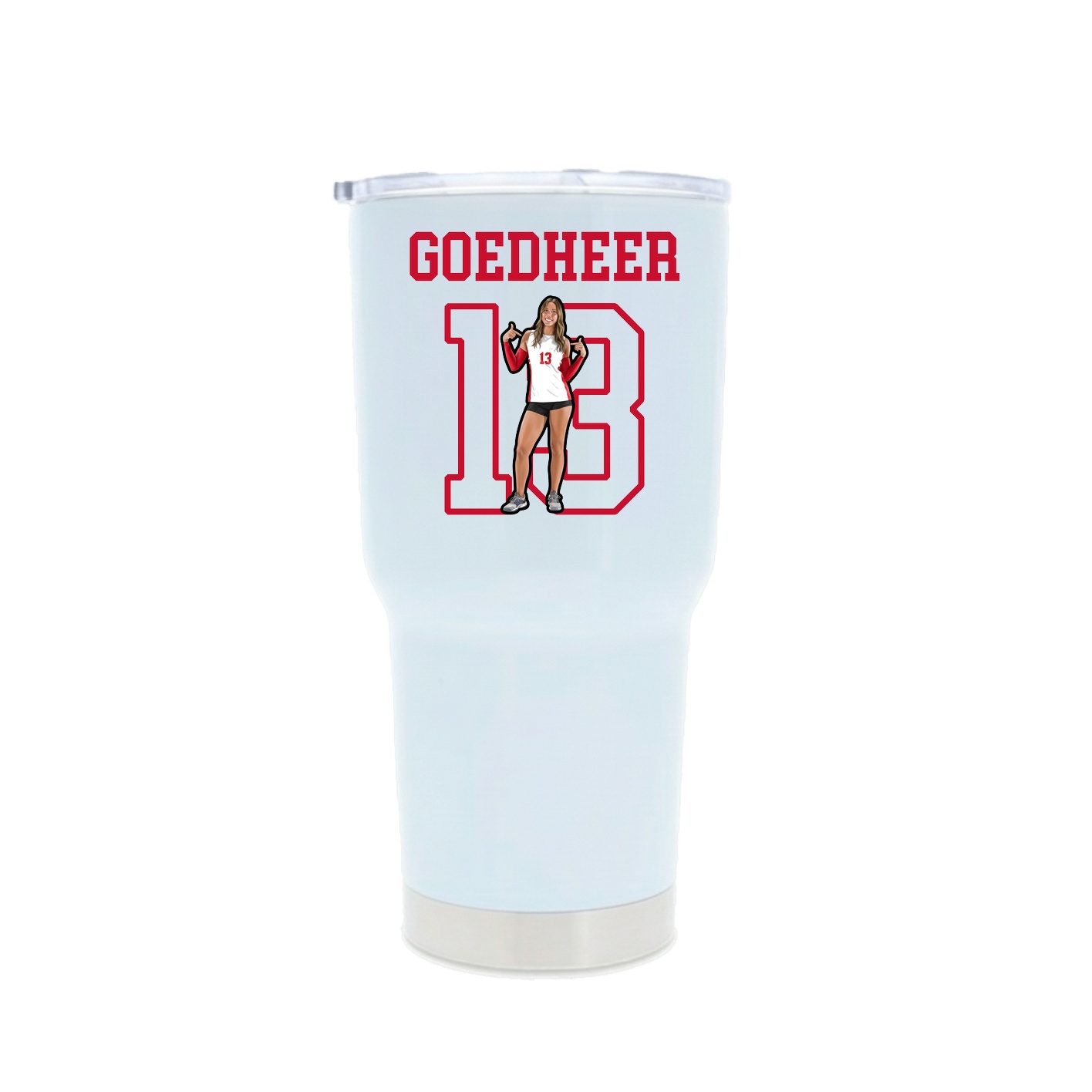 30oz Stainless Steel Tumbler — Shirsey in White