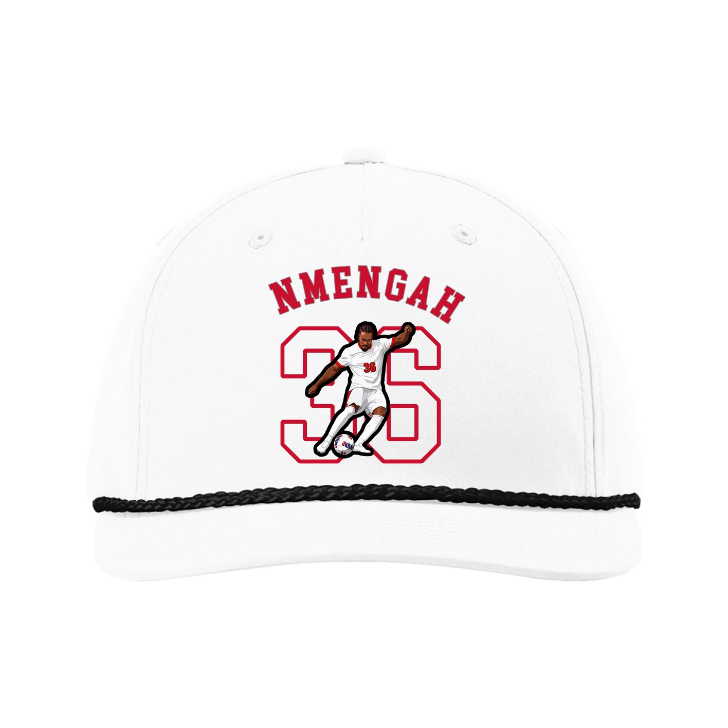 Five-Panel Classic Rope Cap — Shirsey Arch in White