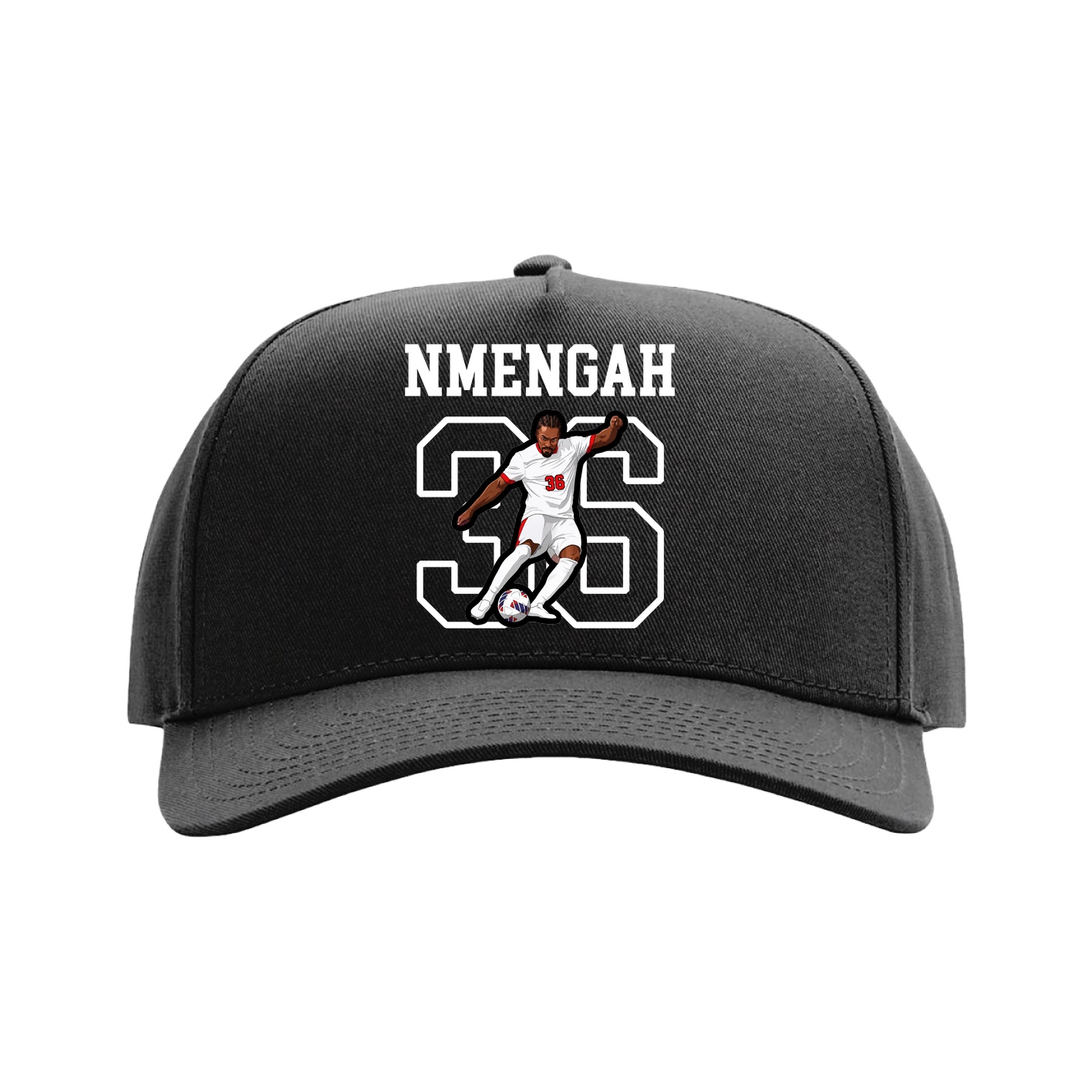 Full Fabric Five-Panel Champ Cap — Shirsey in Black