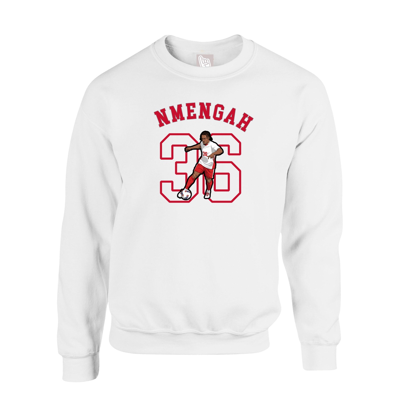 Fleece Crew — Shirsey Arch in White