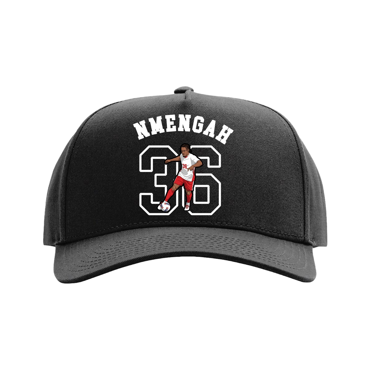 Full Fabric Five-Panel Champ Cap — Shirsey Arch in Black