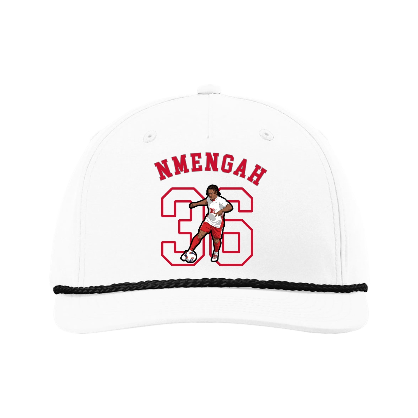Five-Panel Classic Rope Cap — Shirsey Arch in White
