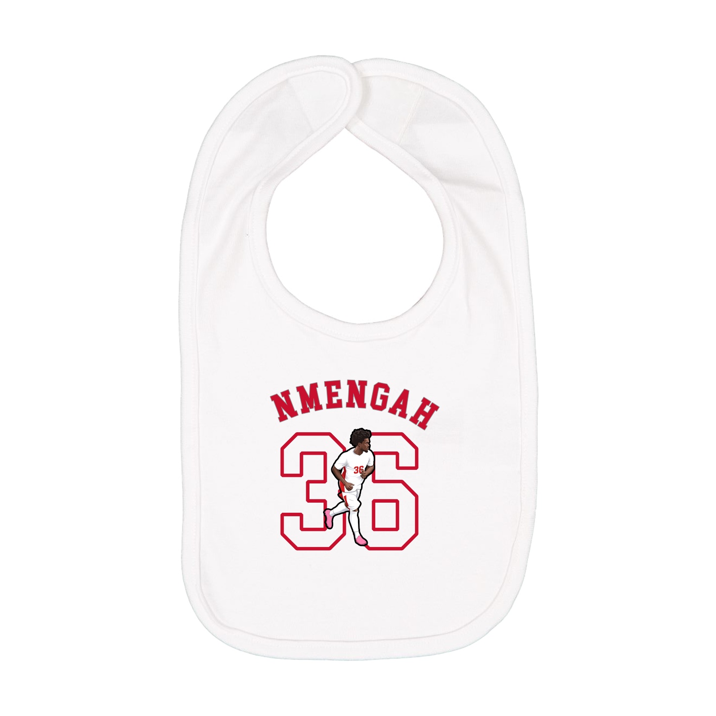 Infant Bib — Shirsey Arch in White