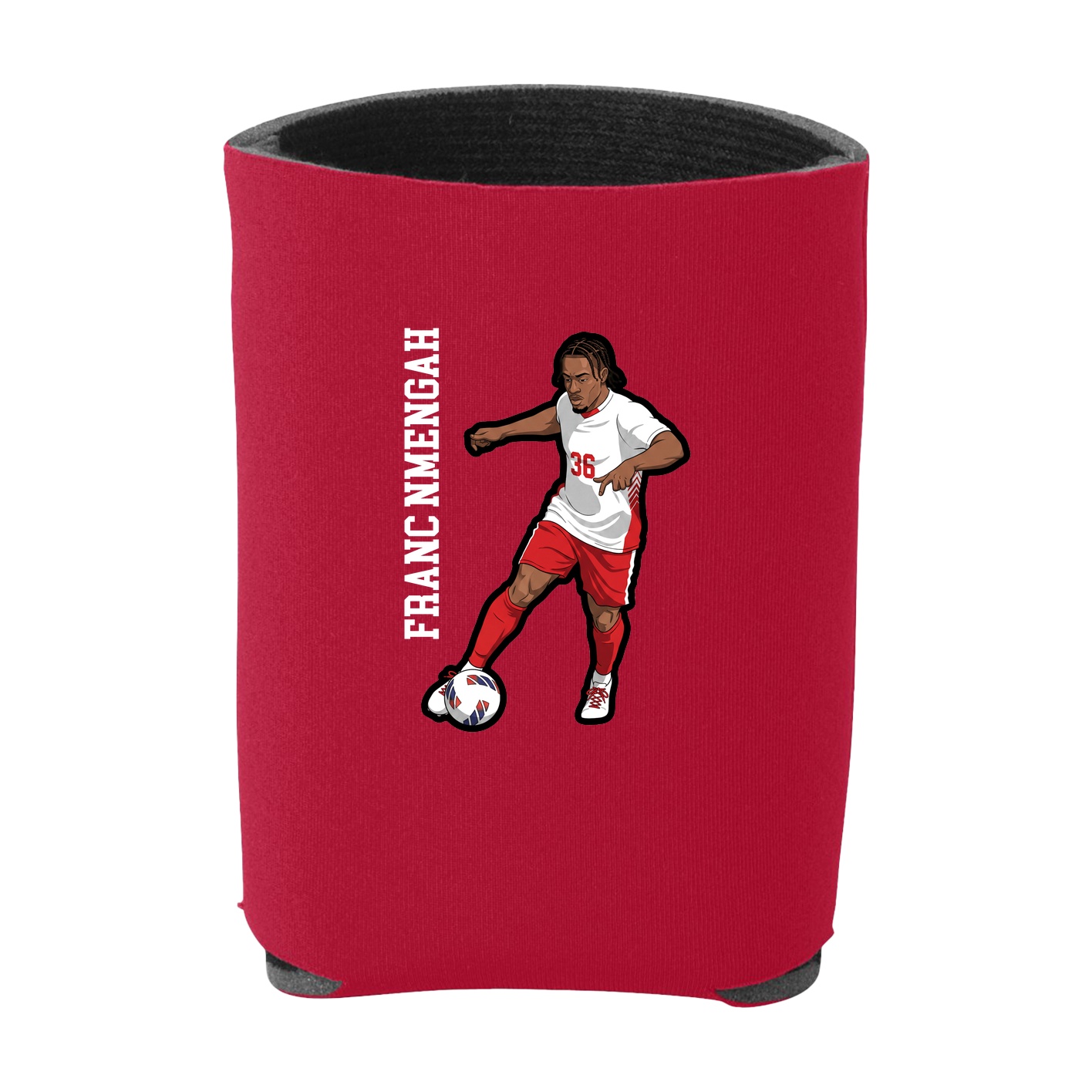Can Holder — Name Vertical in Red