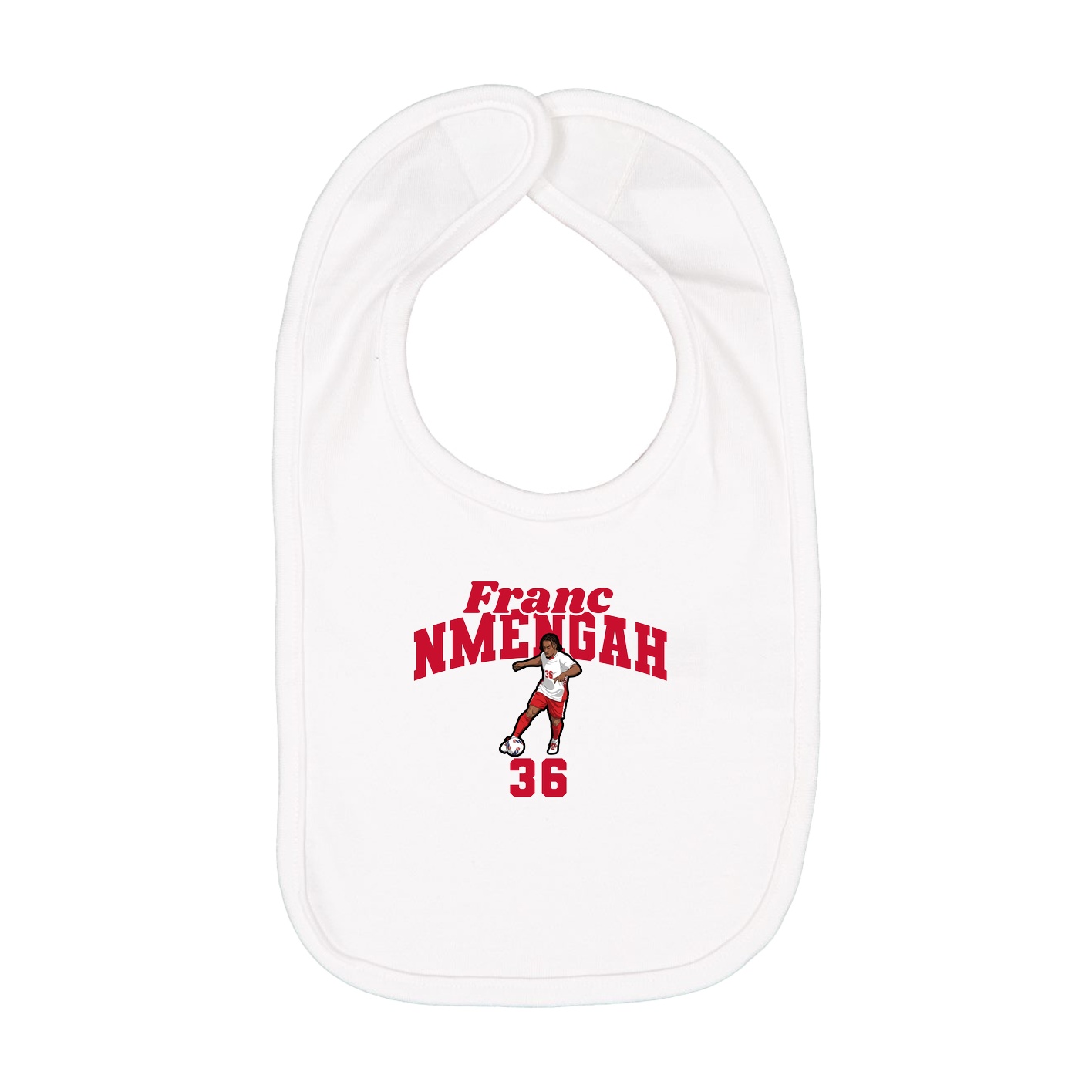 Infant Bib — Signature Arch in White