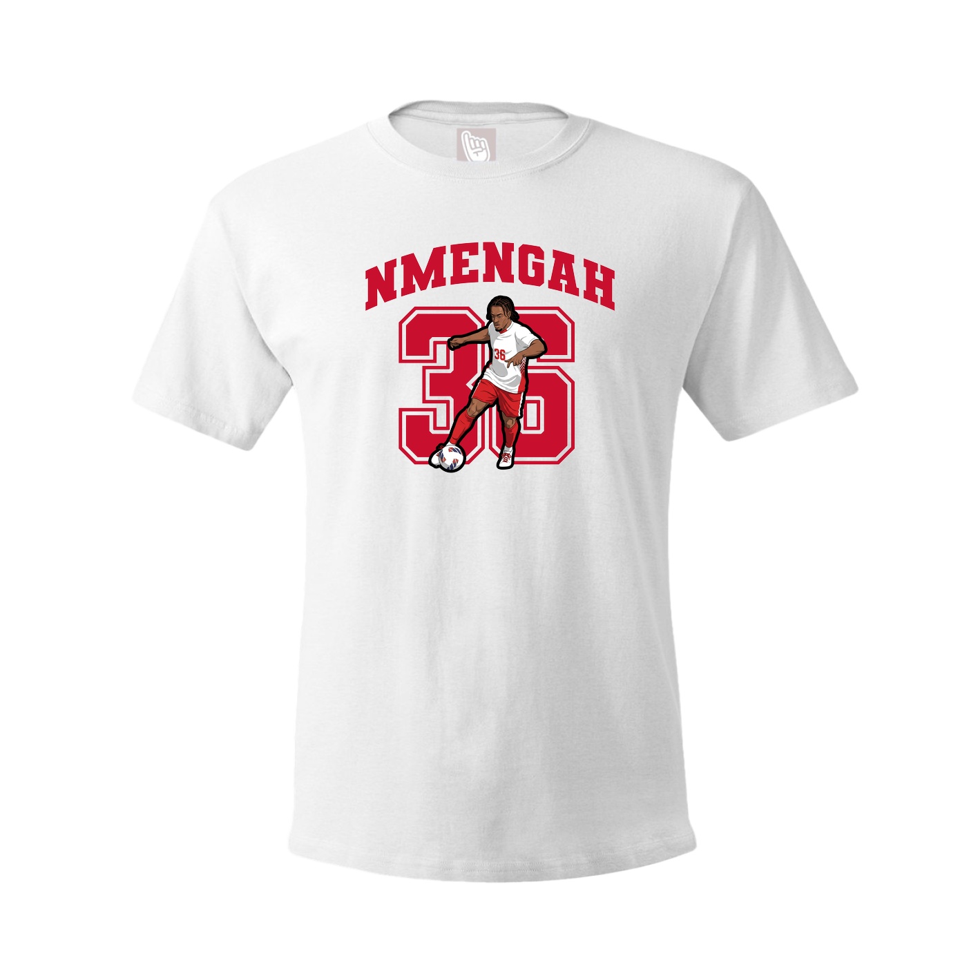 Youth Tee — Number in White